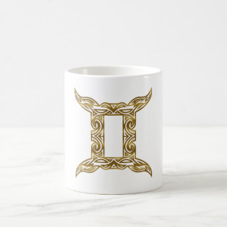 Gemini Zodiac - Tribal Gold Koffiemok