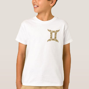 Gemini Zodiac - Tribal Gold T-shirt