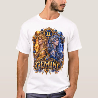 Gemini Zodiac Tweeling – Hemelse Astrologie Tweeli T-shirt