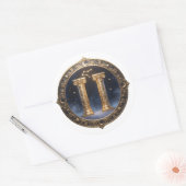 Gemini Zodiac Twins Ronde Sticker (Envelop)