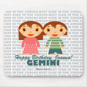 Gemini Zodiac voor kinderen Muismat