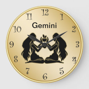 Gemini Zodiac Wall Clock Grote Klok