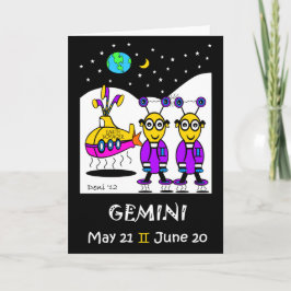 Gemini Zodiac-Wenskaart Feestdagen Kaart
