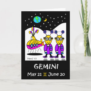 Gemini Zodiac-Wenskaart Feestdagen Kaart