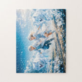 Gemini Zodiac with Twin Children and White Wolves Legpuzzel (Verticaal)