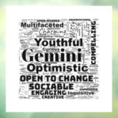 Gemini Zodiac Word Cloud Inspiration Raamsticker (Vel 3)