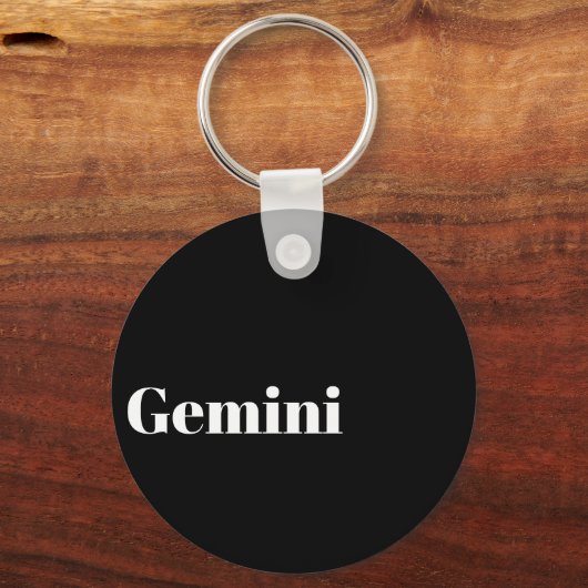 Gemini Zodiac Word Cloud Inspiration Sleutelhanger (Achterkant)