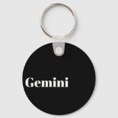 Gemini Zodiac Word Cloud Inspiration Sleutelhanger (Achterkant)