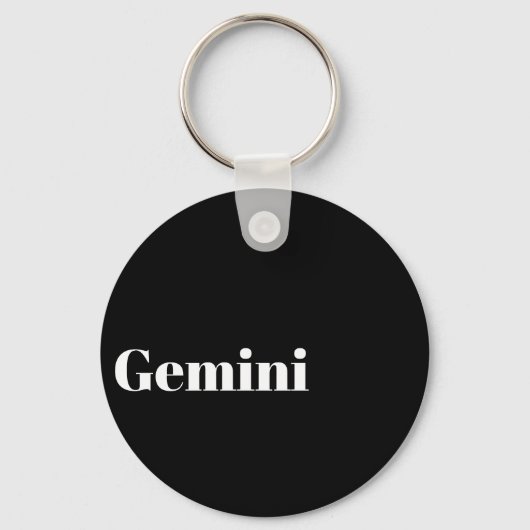 Gemini Zodiac Word Cloud Inspiration Sleutelhanger (Achterkant)