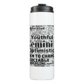 Gemini Zodiac Word Cloud Inspiration Tumblers Thermosbeker (Voorkant)