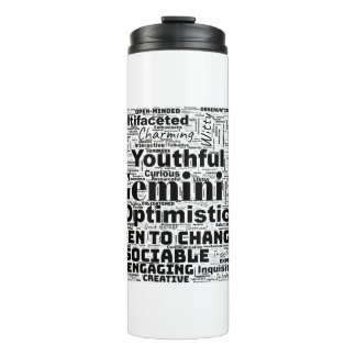 Gemini Zodiac Word Cloud Inspiration Tumblers Thermosbeker