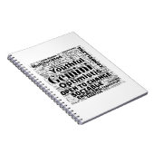 Gemini Zodiac Word Cloud Spiral Notitieboek (Rechterzijde)
