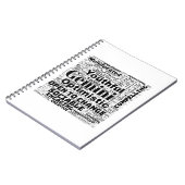 Gemini Zodiac Word Cloud Spiral Notitieboek (Linkerzijde)