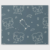 Gemini Zodiac Wrapping Paper Cadeaupapier (Vlak)
