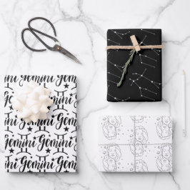 Gemini Zodiac Wrapping Paper Set