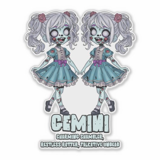 Gemini Zombies Sticker (Voorkant)