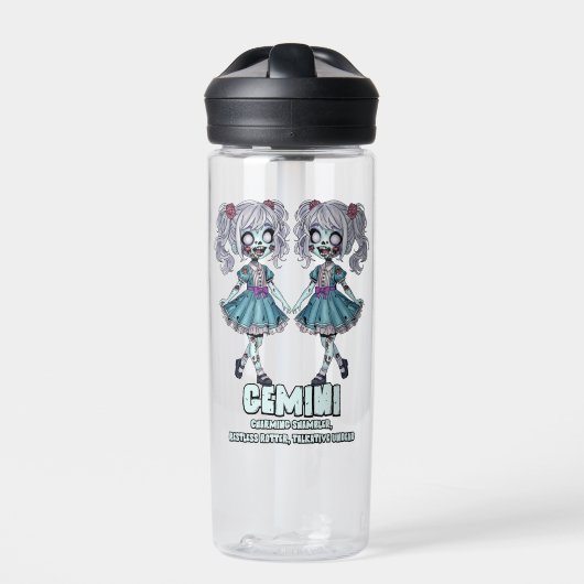 Gemini Zombies Waterfles (Voorkant)