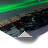 Geminid Meteor en de Noordelijke Lichten in Zweden Poster (Hoek)