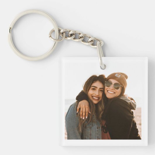 Geminimaliseerde gepersonaliseerde beste vrienden  sleutelhanger (Voorkant)