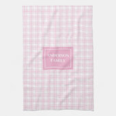 Geminimaliseerde geruite handdoek gepersonaliseerd (Verticaal)