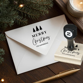 Geminimaliseerde Kerstboom Persoonlijk Rubberstempel