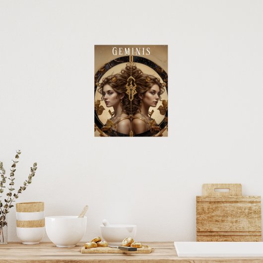 Geminis Vrouw Astrologisch Poster (Keuken)