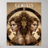 Geminis Vrouw Astrologisch Poster (Voorkant)