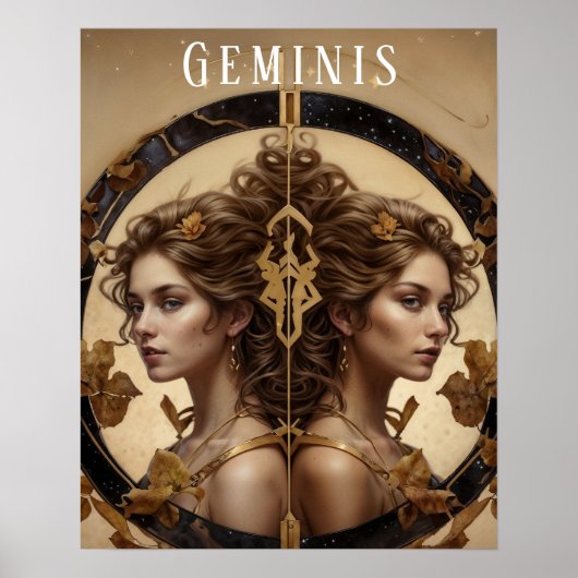 Geminis Vrouw Astrologisch Poster (Voorkant)