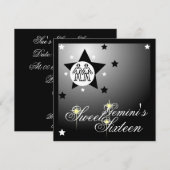 Gemini's Zodiacal Fortune Sweet Sixteen-Customize Kaart (Voorkant / Achterkant)