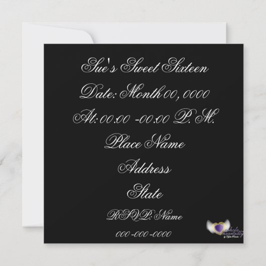 Gemini's Zodiacal Fortune Sweet Sixteen-Customize Kaart (Achterkant)