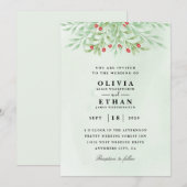 Geminkte wintertrouwuitnodigingen kaart (Voorkant / Achterkant)