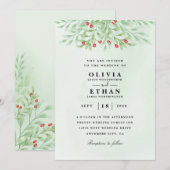 Geminkte wintertrouwuitnodigingen kaart (Voorkant / Achterkant)