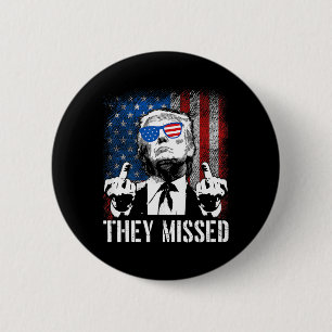 Gemist Donald Trump Shot Trump 2024 Amerikaanse FL Ronde Button 5,7 Cm