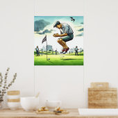 Gemist Putt - Golf Art Print (Keuken)