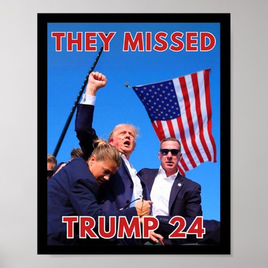 Gemist Trump 2024 - Patriottische politieke Maga Poster (Voorkant)