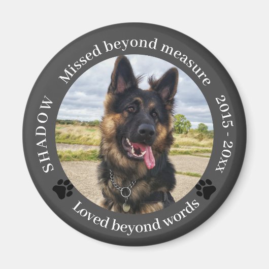 Gemiste Beyond Measure Pet Photo Memorial Magneet (Voorkant)