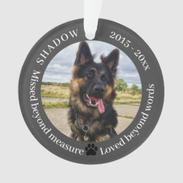 Gemiste Beyond Measure Pet Photo Memorial Ornament