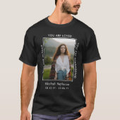 Gemiste Loved Herdenking foto Memorial T-shirt (Voorkant)