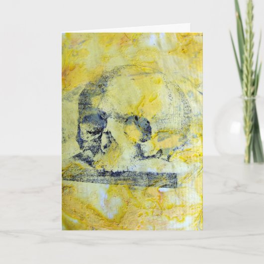 gemixte drager van de schedel, Halloween Kaart (Voorkant)