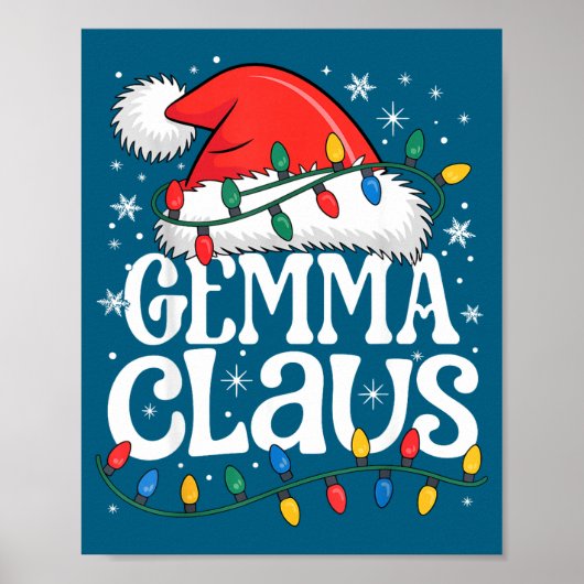 Gemma Claus Funny Xmas Christmas Grandma Holiday S Poster (Voorkant)