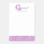 Gemma gepersonaliseerde G-naam die post betekent Post-it® Notes (Voorkant)