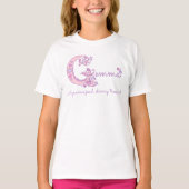 Gemma girls name pink decorative custom meaning t-shirt (Voorkant)