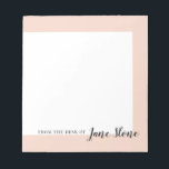 Gemodde Blush Border Notitieblok<br><div class="desc">Wees de Baas-dame die je met deze leuke moderne briefkussens hebt! De achtergrondkleuren en de doopvonten zijn klantgericht.</div>