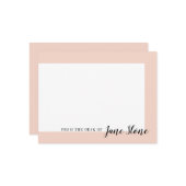 Gemodde Blush Border Notitiekaartje (Voorkant / Achterkant in situ)