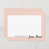 Gemodde Blush Border Notitiekaartje (Voorkant / Achterkant)