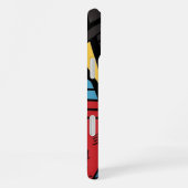 Gemoderniseerd Geometrisch Abstract met Monogram iPhone Hoesje (Rechterkant)