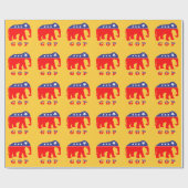 Gemoderniseerd GOP-olifant Cadeaupapier (Vlak)