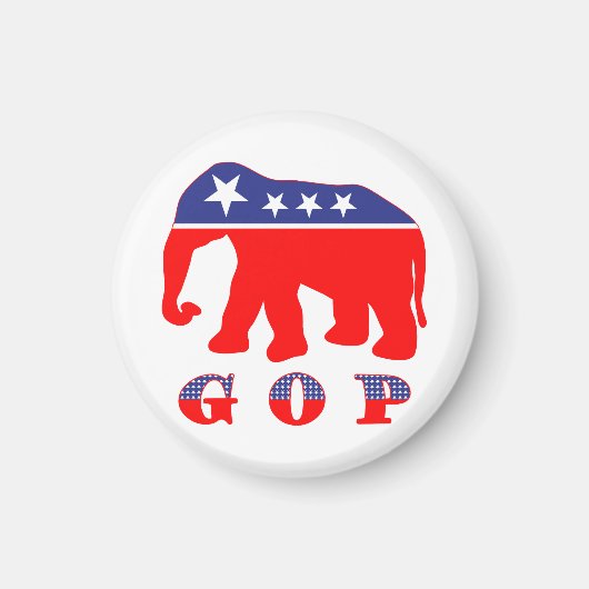 Gemoderniseerd GOP-olifant Magneet (Voorkant)