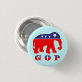 Gemoderniseerd GOP-olifant Ronde Button 3,2 Cm (Voorkant /achterkant)