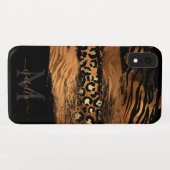 Gemoderniseerd koperen schrift met monogram Case-Mate iPhone case (Achterkant (horizontaal))